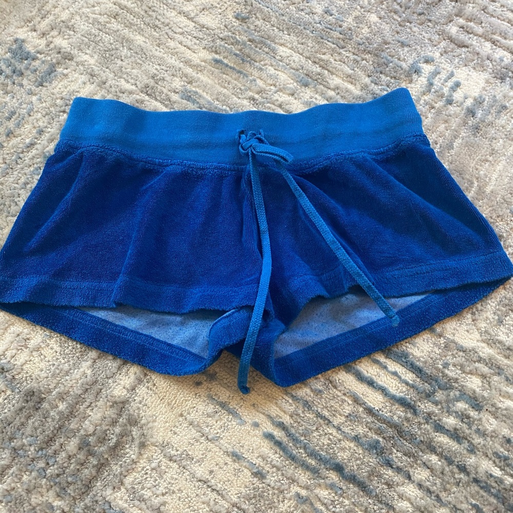 Blue hard tail terry shorts